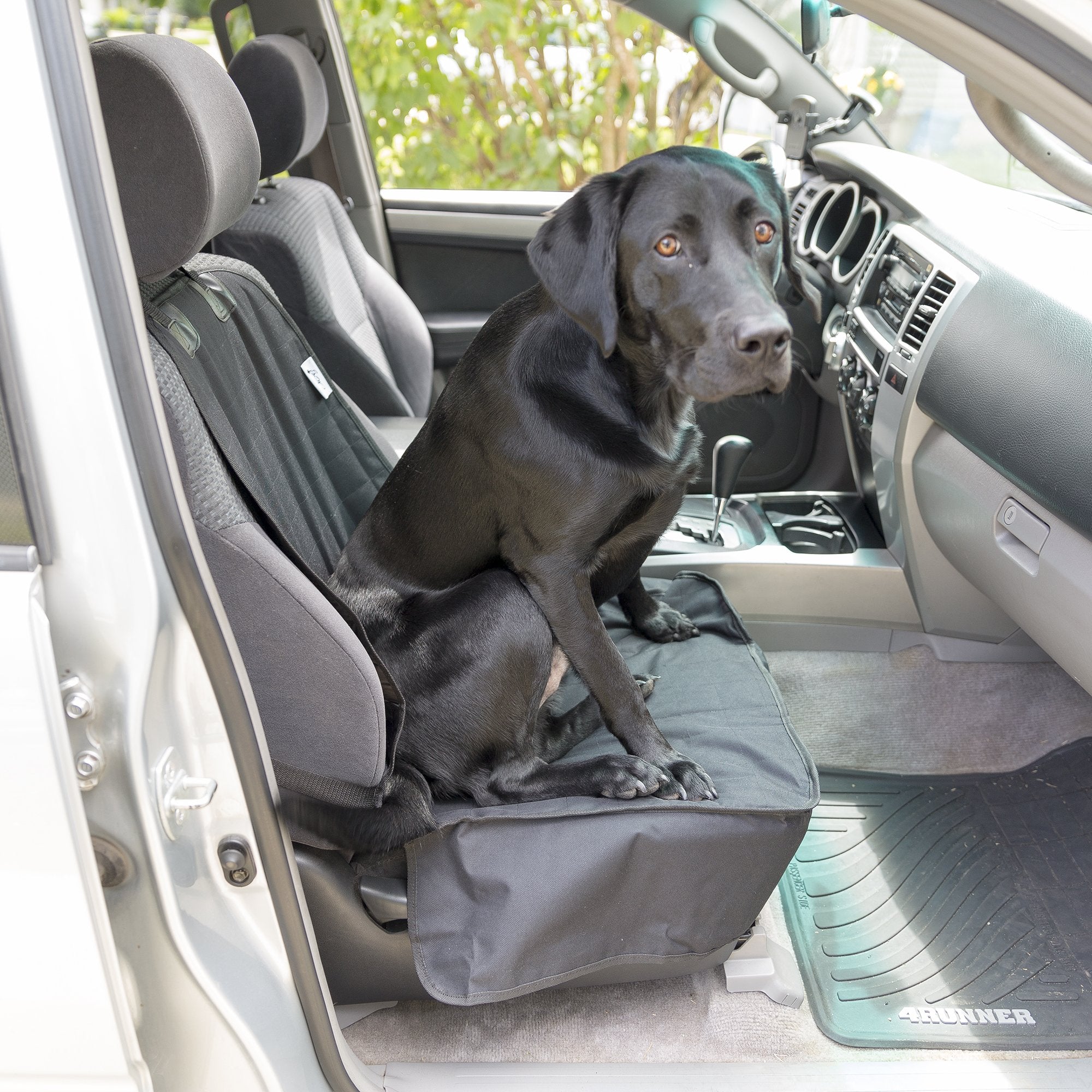 DAK Brands Black Universal Front Seat Cover for Cars/SUVs/Trucks - Easy Install, Waterproof, Non-Slip, Pet Hair & Scratch Protection